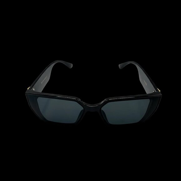 NEW MEDUSA Luxe Iconic Glam Trendy Designer Style Sunglasses Black Gold - Picture 3 of 4